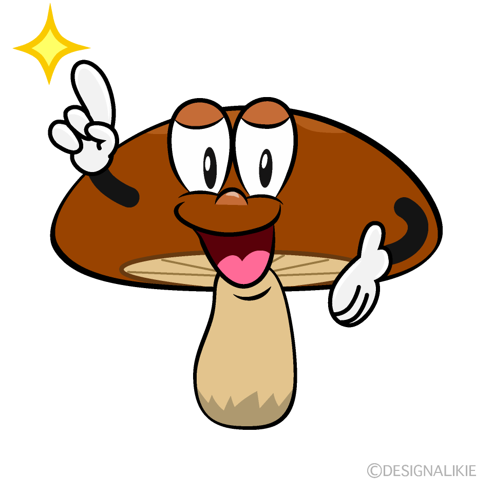 Posing Brown Mushroom Cartoon Character Image