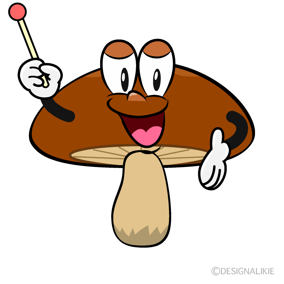 Speaking Brown Mushroom Cartoon Character Image