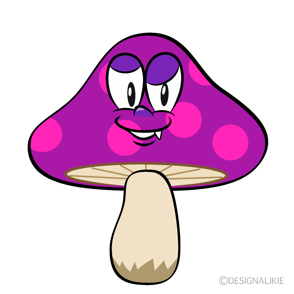 Poisonous Mushrooms Cartoon Character Image