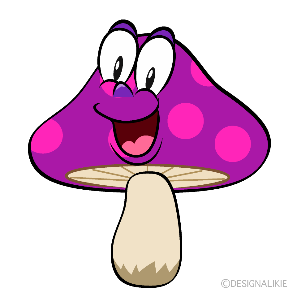 Surprising Poisonous Mushrooms Cartoon Character Image