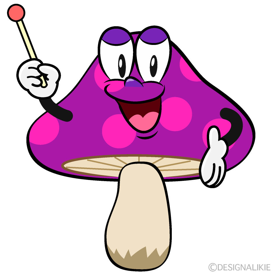 Speaking Poisonous Mushrooms Cartoon Character Image