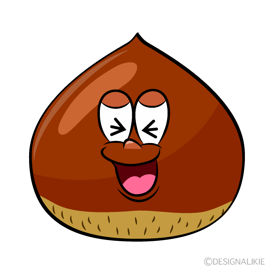 Laughing Chestnut Cartoon Character Image