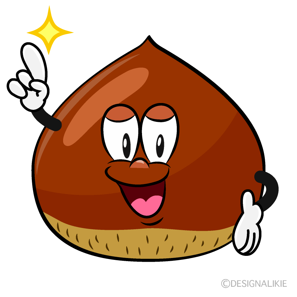 Posing Chestnut Cartoon Character Image