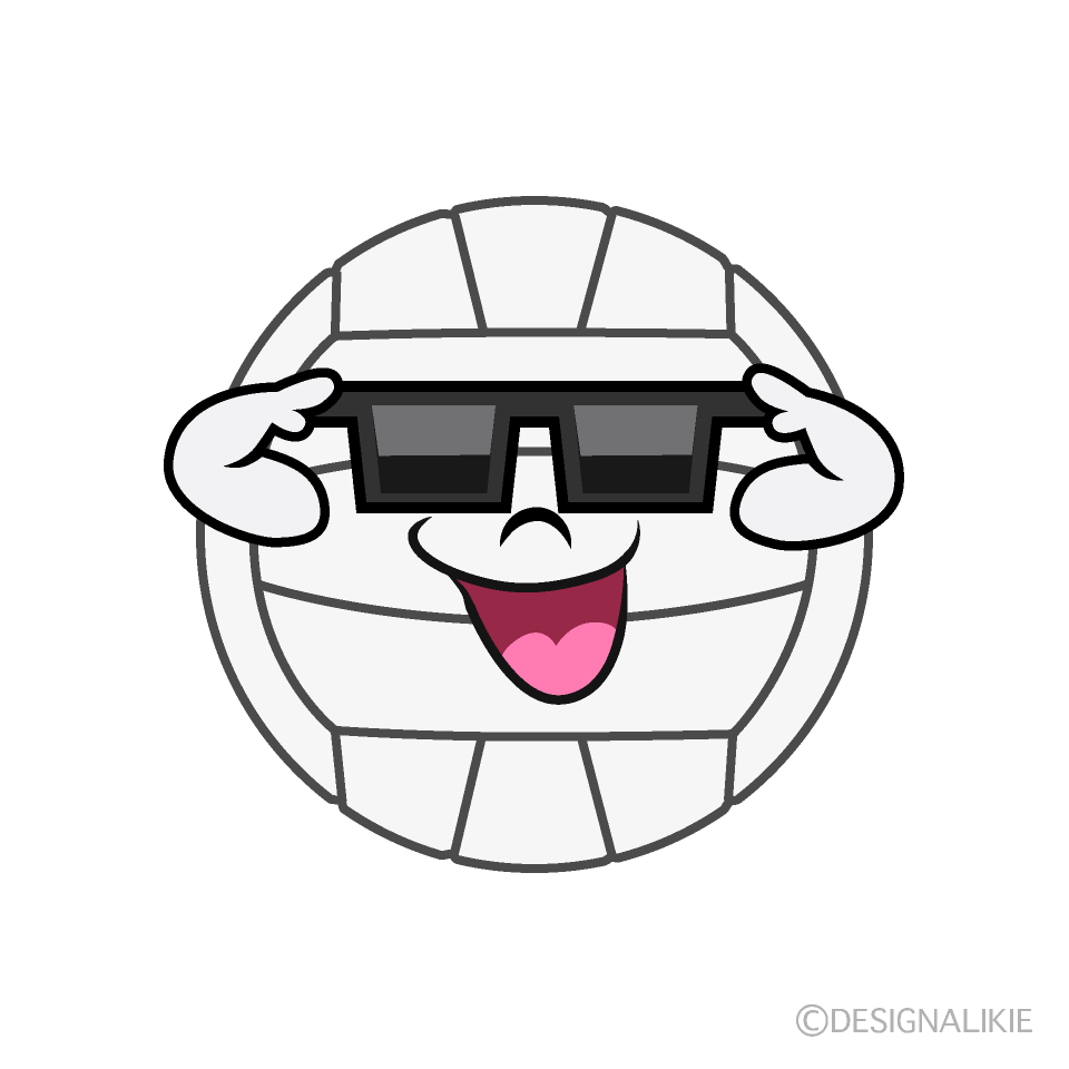 Volleyball with Sunglasses