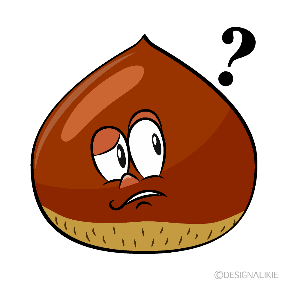 Thinking Chestnut Cartoon Character Image