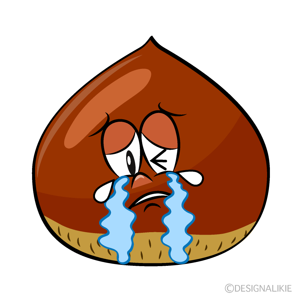 Crying Chestnut Cartoon Character Image