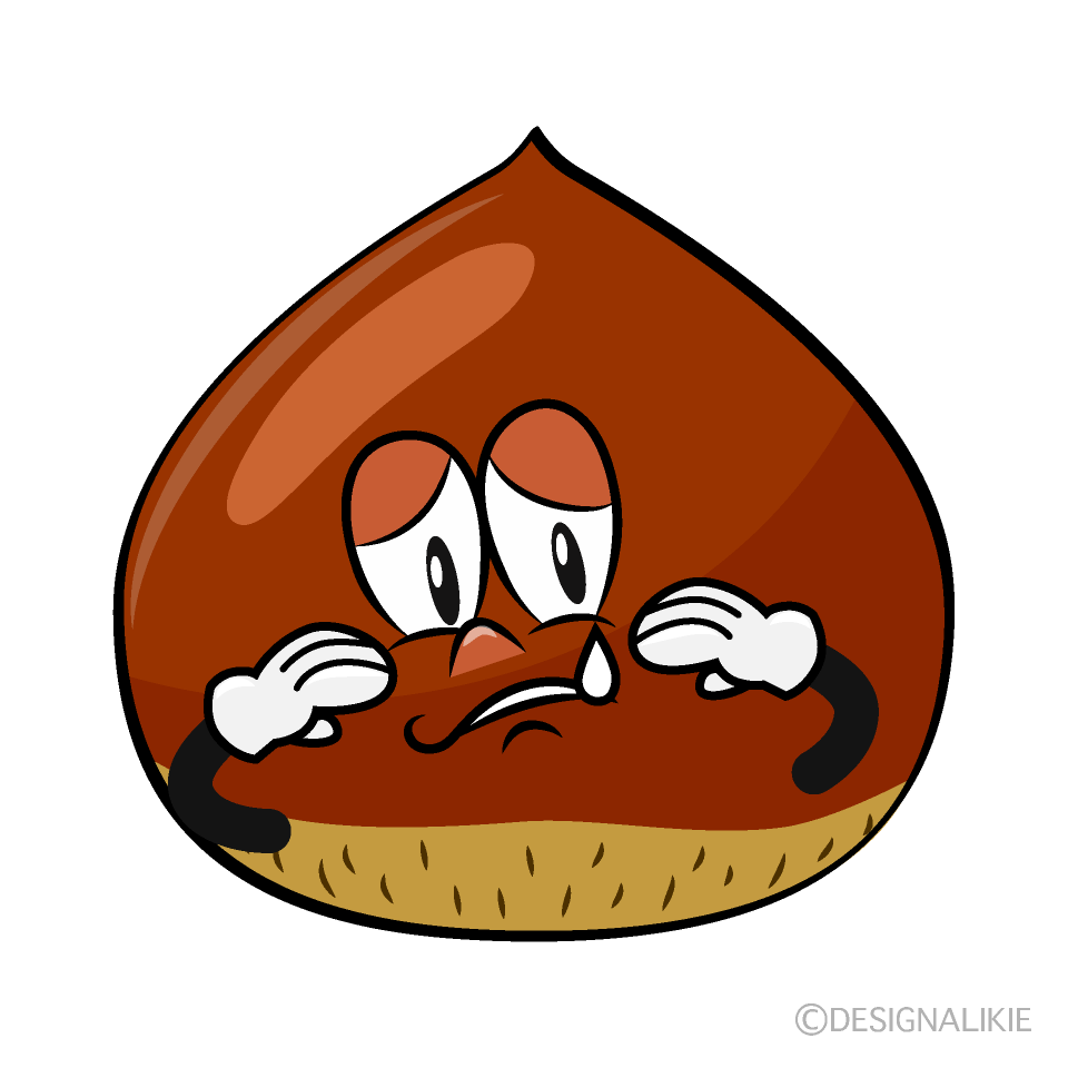 Sad Chestnut Cartoon Character Image