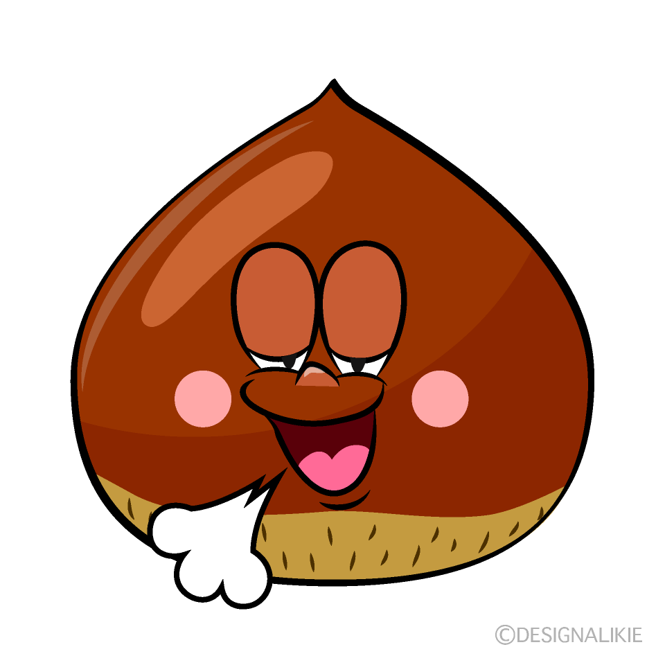 Relaxing Chestnut Cartoon Character Image