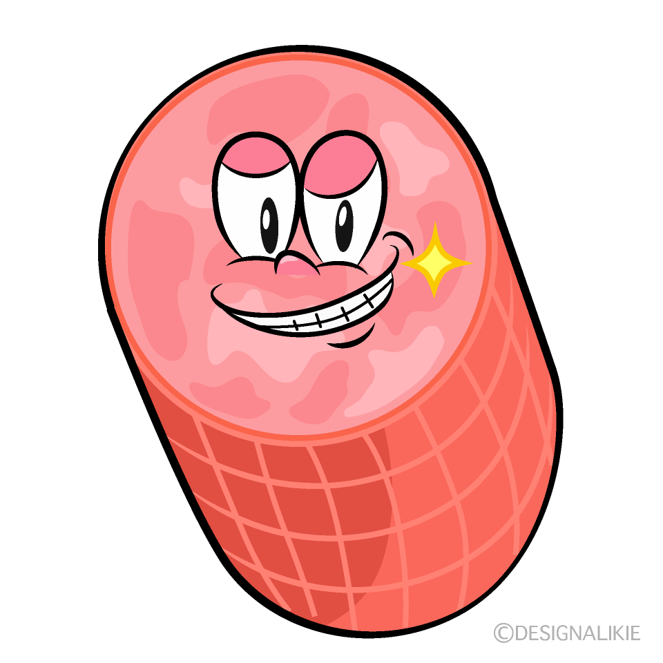 Grinning Ham Cartoon Character Image