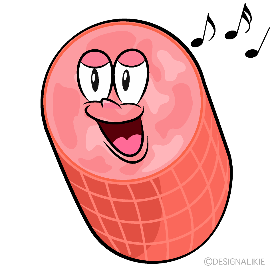 Singing Ham Cartoon Character Image