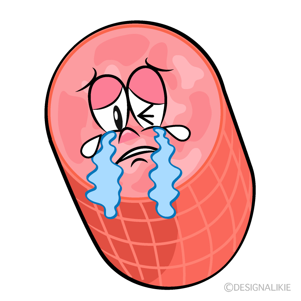 Crying Ham Cartoon Character Image