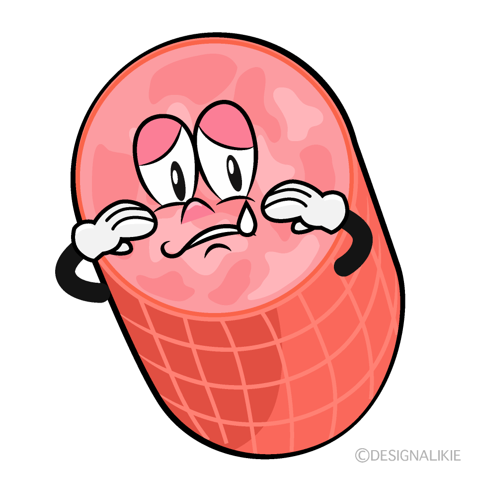 Sad Ham Cartoon Character Image