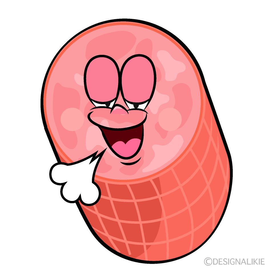 Relaxing Ham Cartoon Character Image