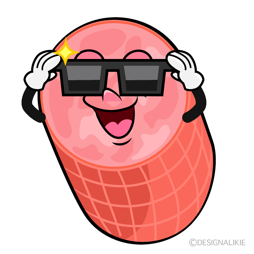 Cool Ham Cartoon Character Image