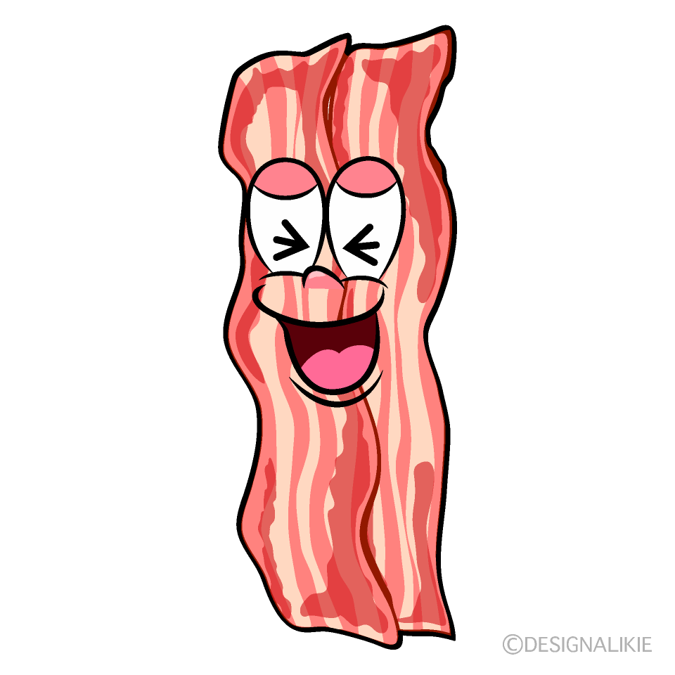 Laughing Bacon Cartoon Character Image