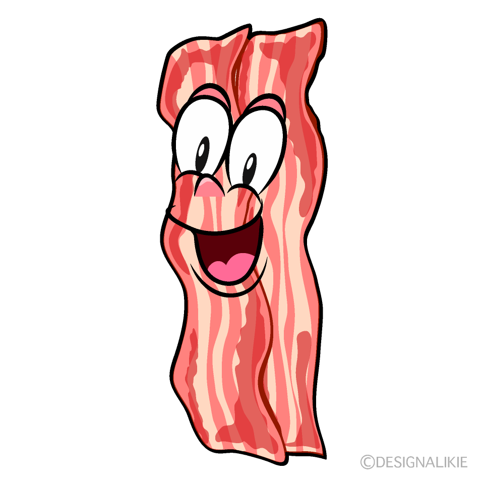 Surprising Bacon Cartoon Character Image