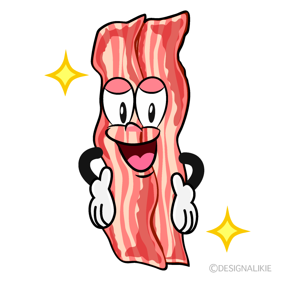 Glitter Bacon Cartoon Character Image