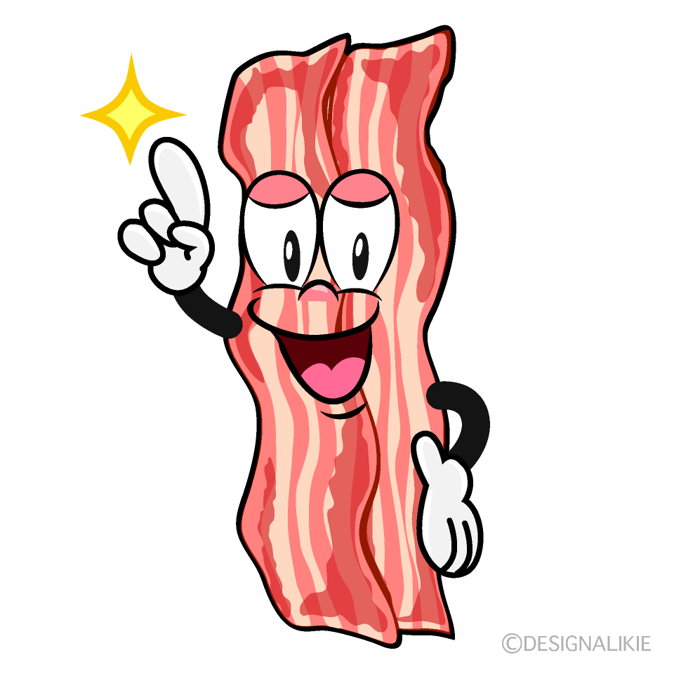 Posing Bacon Cartoon Character Image