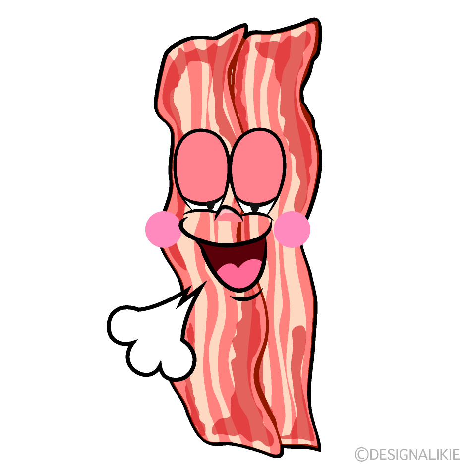 Relaxing Bacon Cartoon Character Image