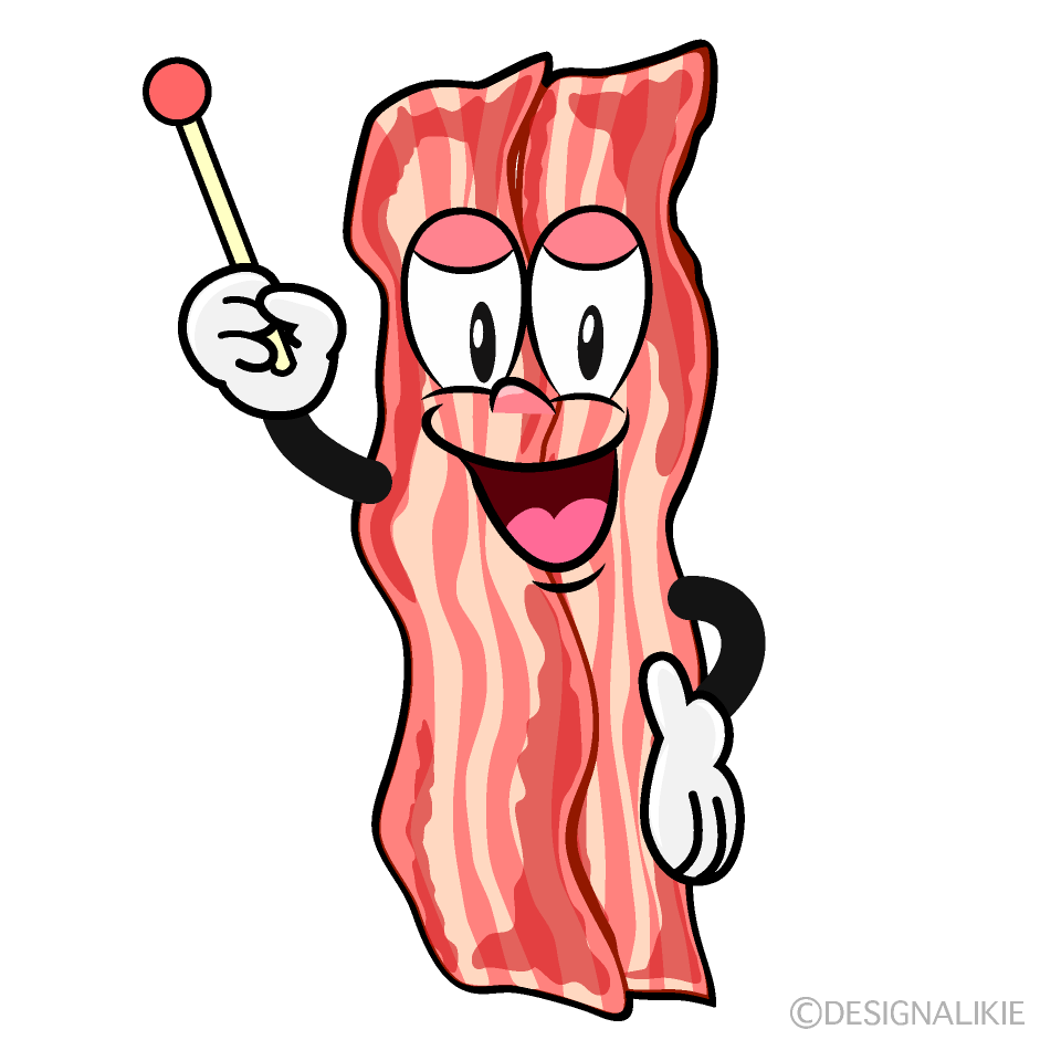 Speaking Bacon Cartoon Character Image