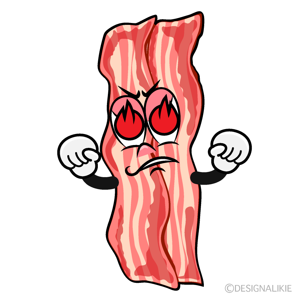 Enthusiasm Bacon Cartoon Character Image