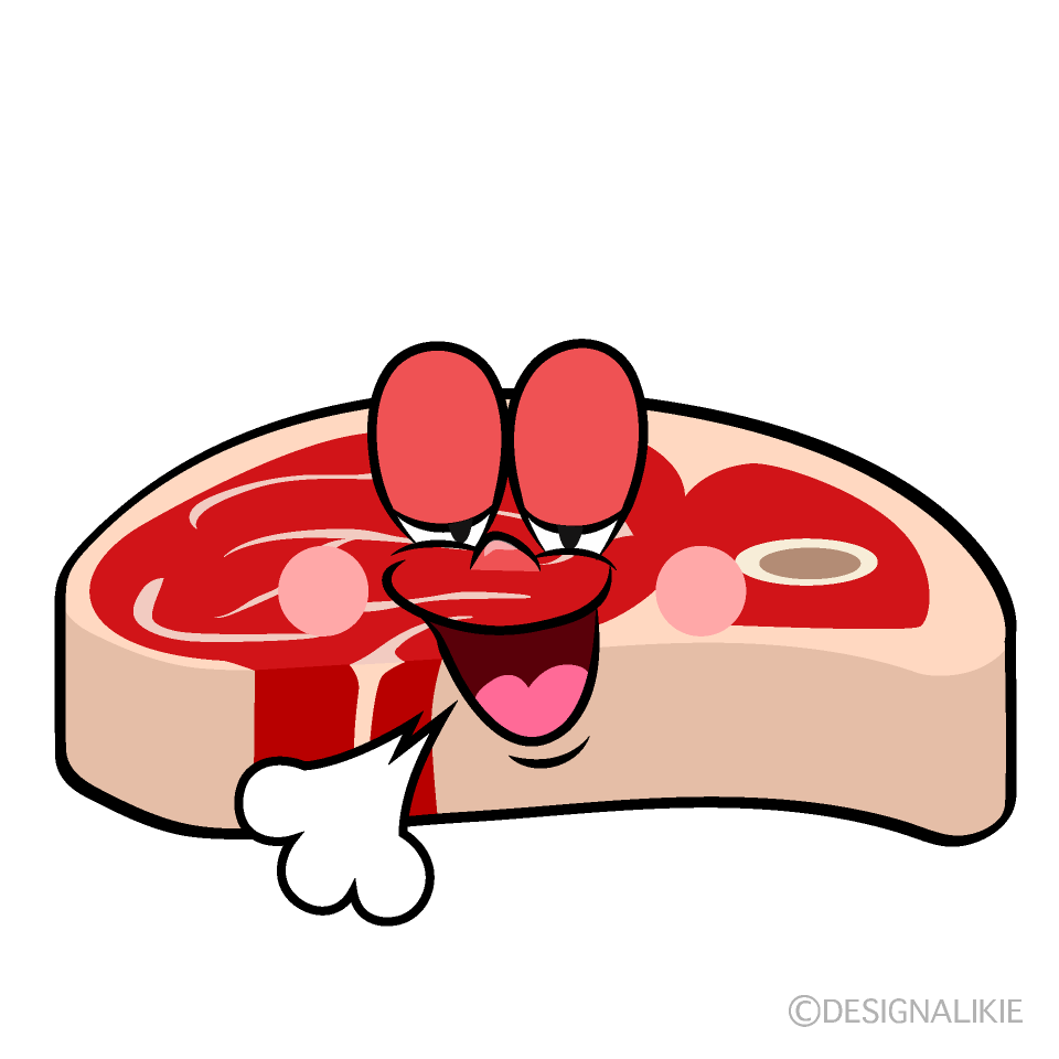 Relaxing Beef Cartoon Character Image