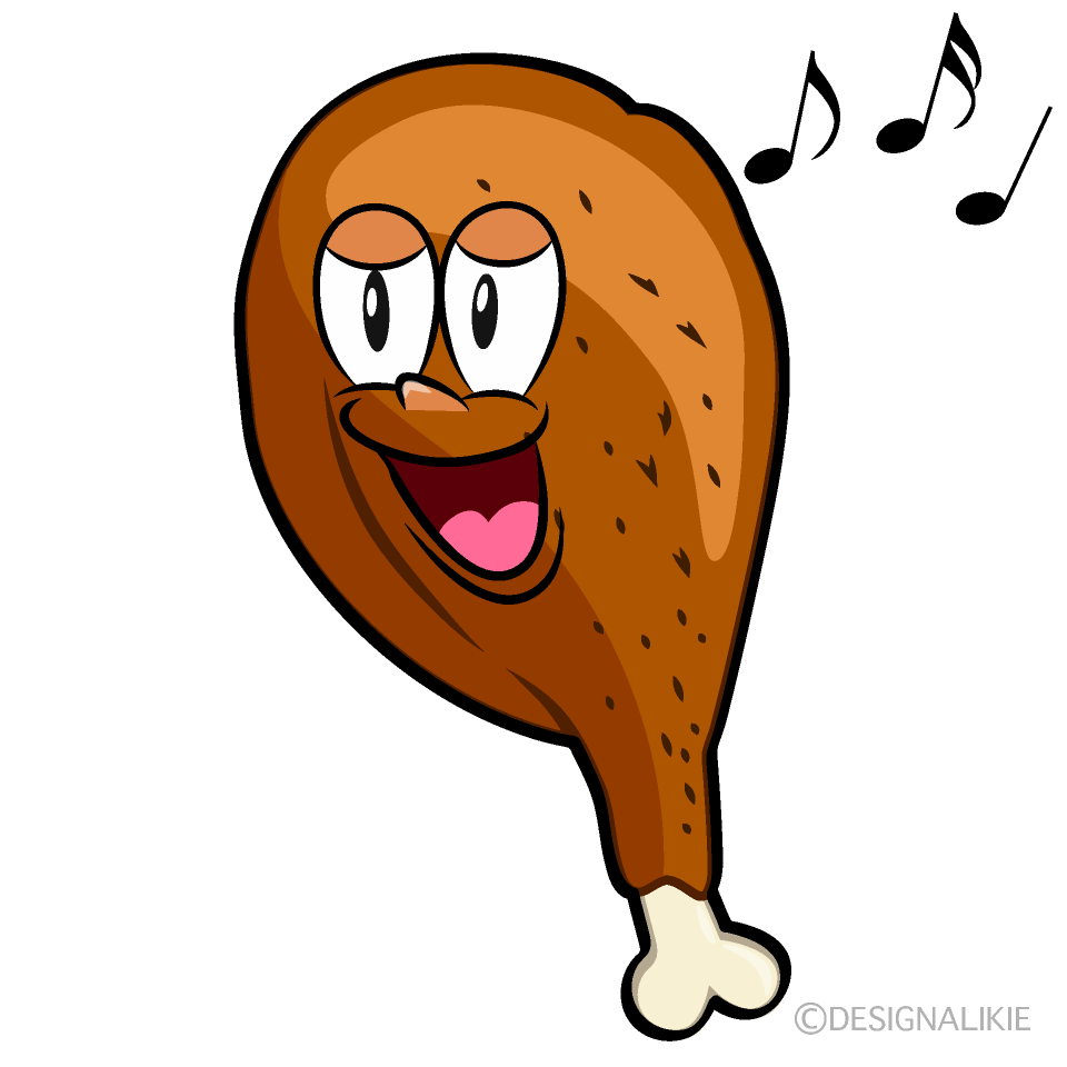 Singing Fried Chicken Cartoon Character Image