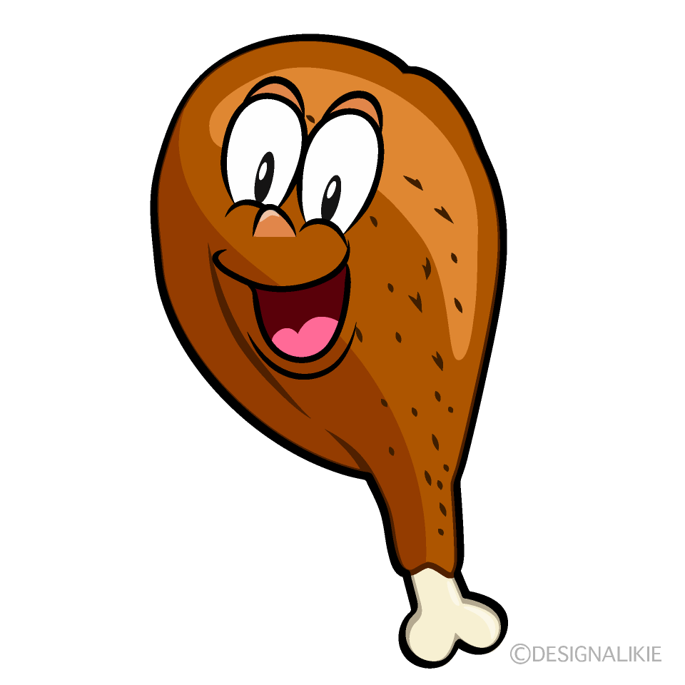 Surprising Fried Chicken Cartoon Character Image