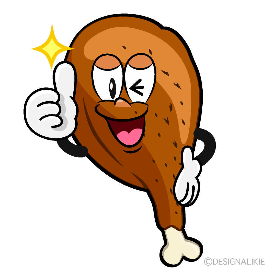 Thumbs up Fried Chicken Cartoon Character Image