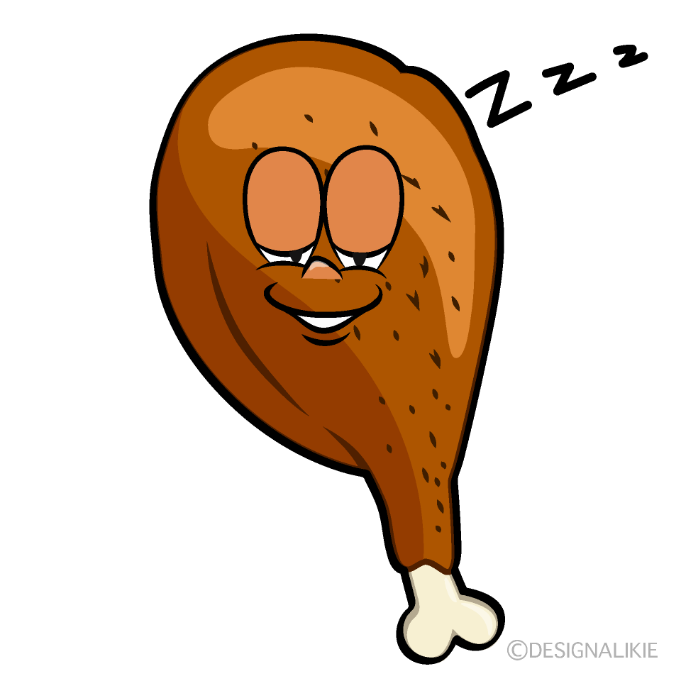 Sleeping Fried Chicken Cartoon Character Image