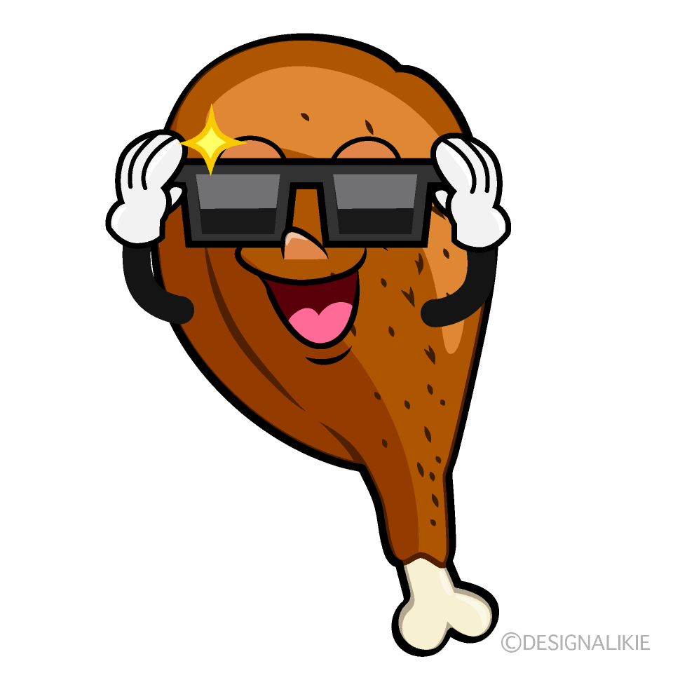 Cool Fried Chicken Cartoon Character Image