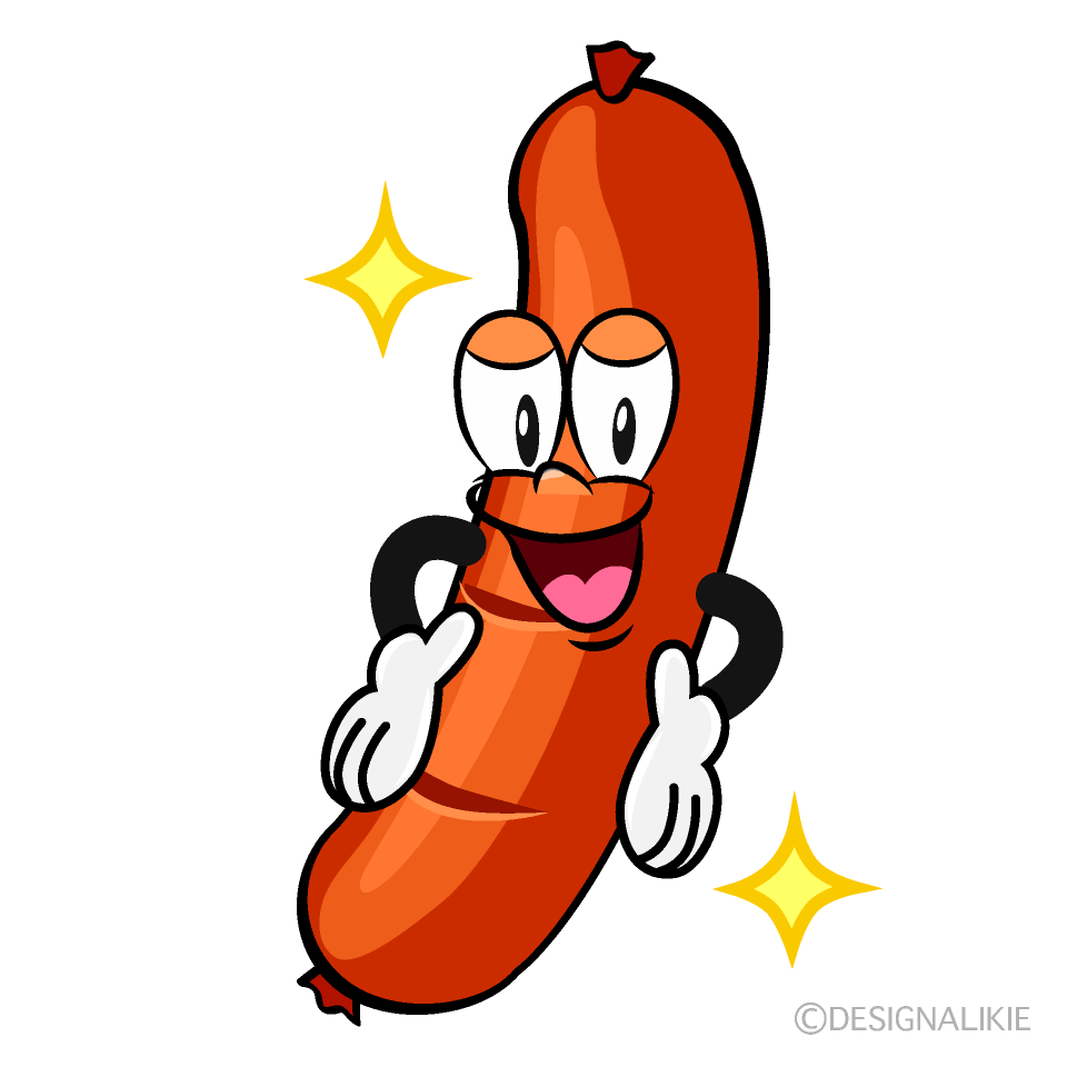 Glitter Sausage Cartoon Character Image