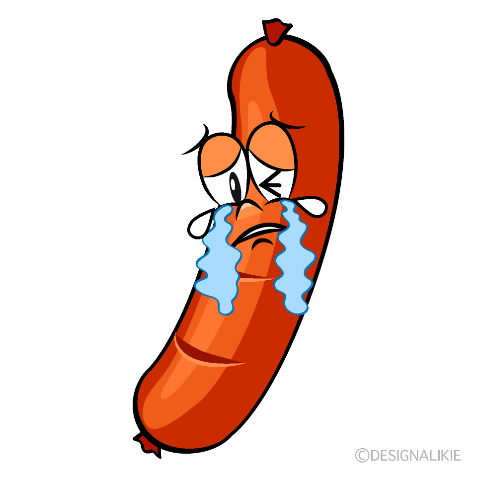 Crying Sausage Cartoon Character Image