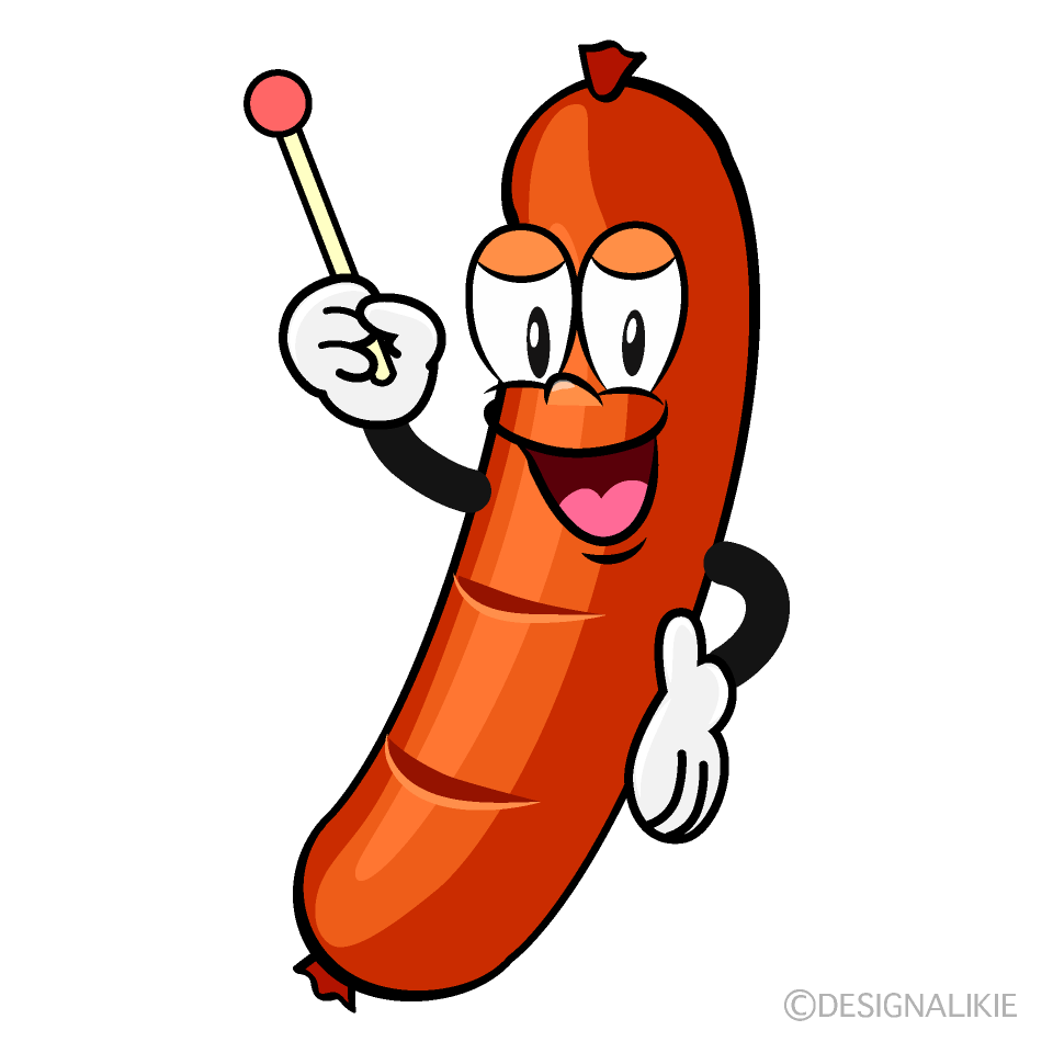 Speaking Sausage Cartoon Character Image