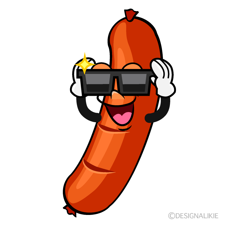 Cool Sausage Cartoon Character Image