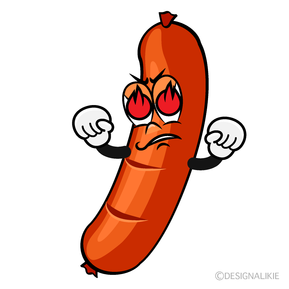 Enthusiasm Sausage Cartoon Character Image