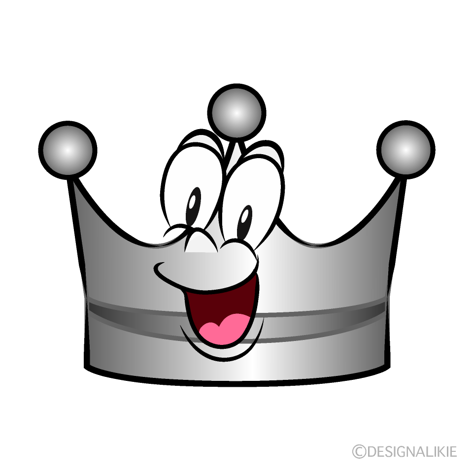 Surprising Silver Crown Cartoon Character Image