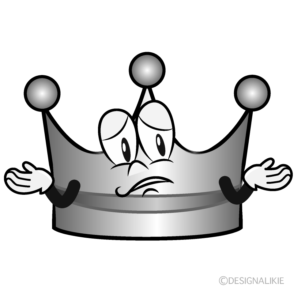 Troubled Silver Crown Cartoon Character Image