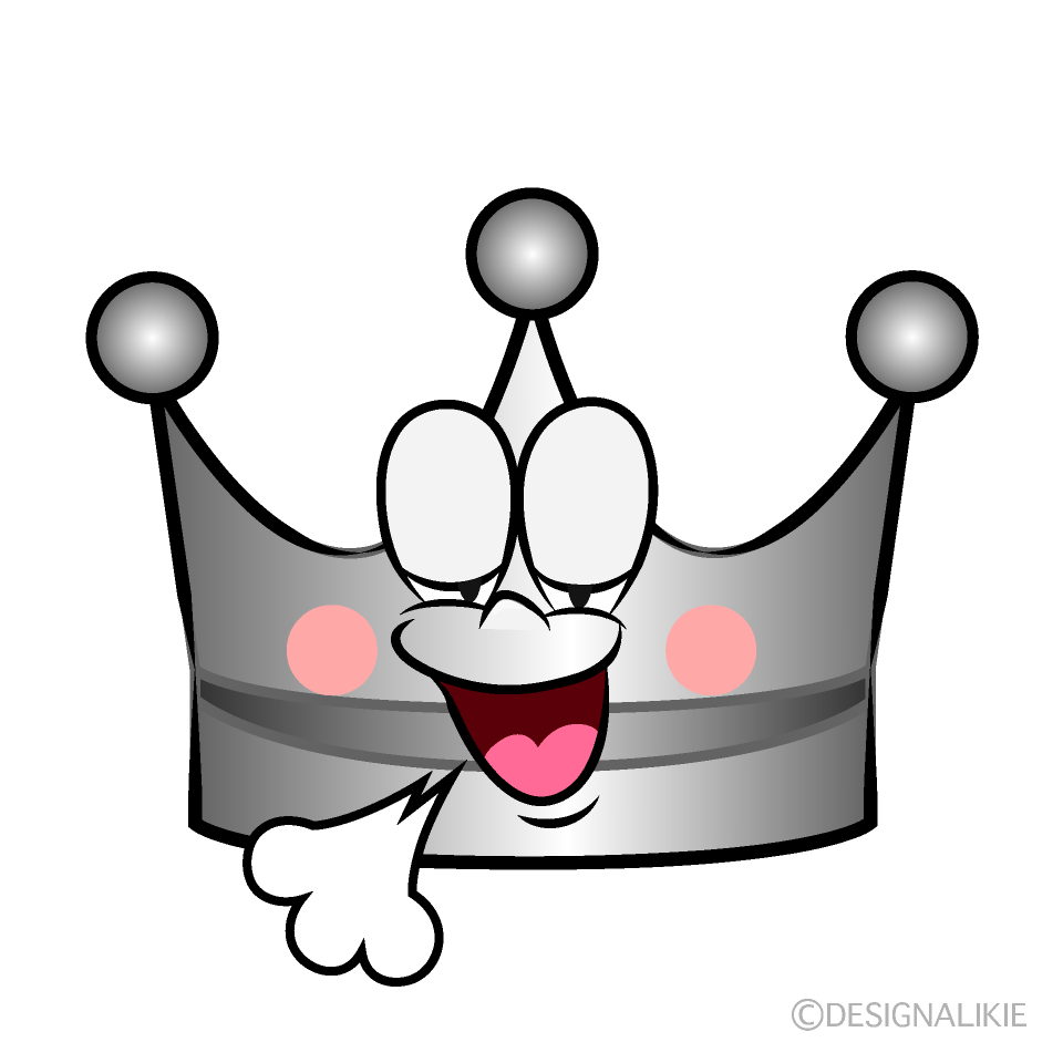 Relaxing Silver Crown Cartoon Character Image