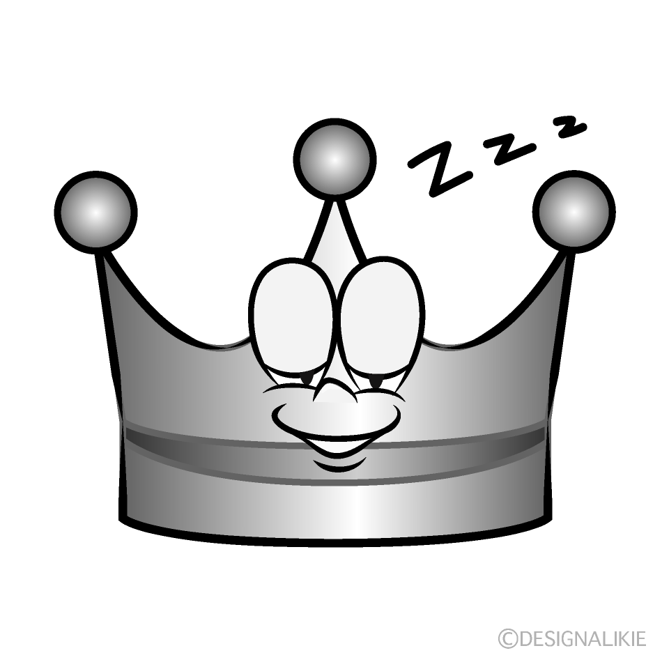 Sleeping Silver Crown Cartoon Character Image