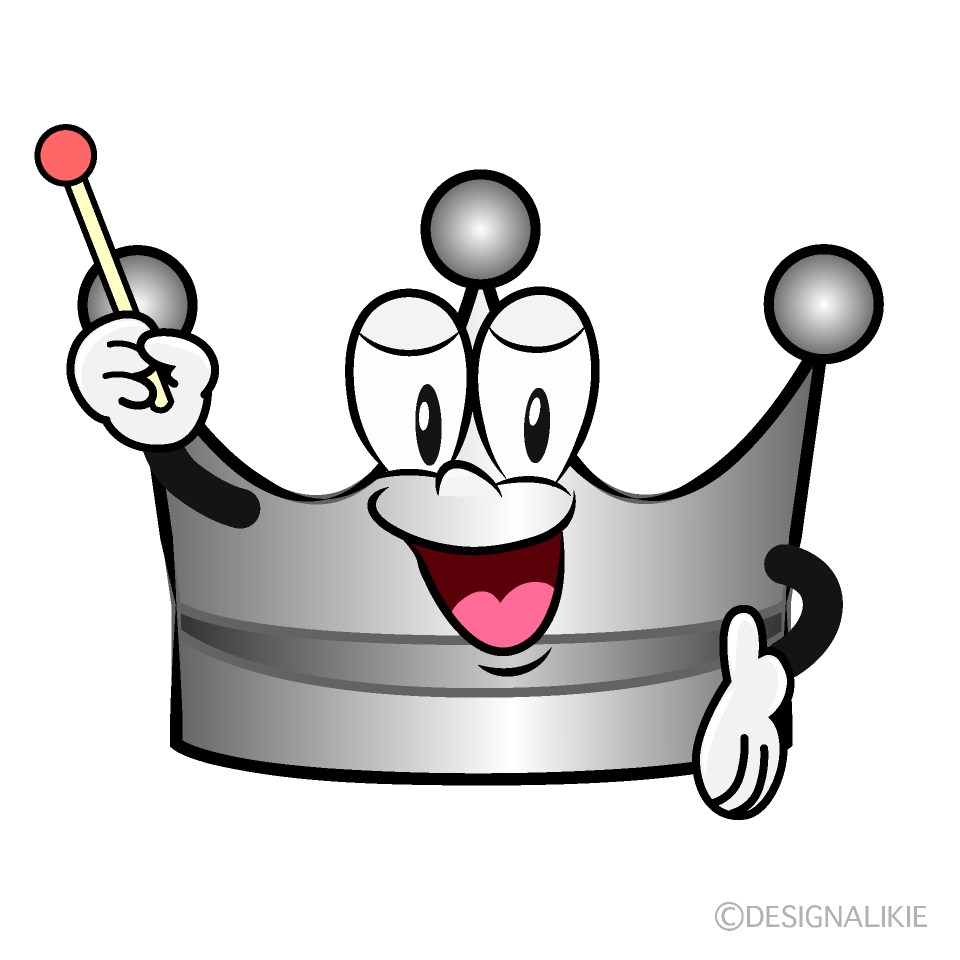 Speaking Silver Crown Cartoon Character Image