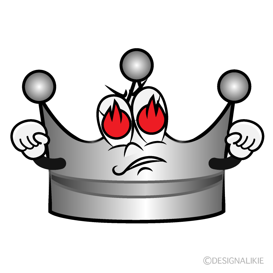 Enthusiasm Silver Crown Cartoon Character Image