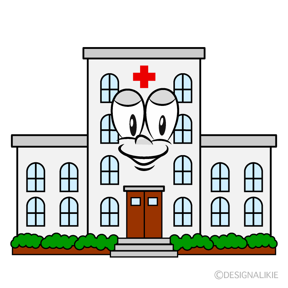 Hospital Building Cartoon Character Image