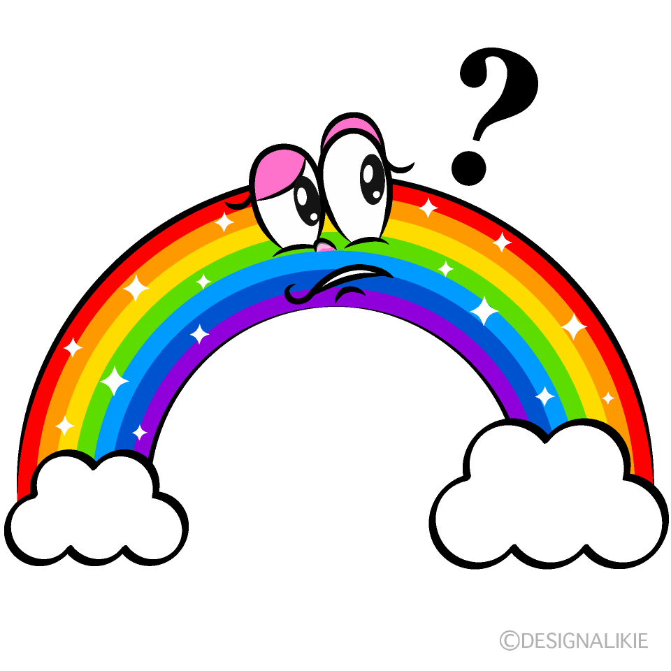 Thinking Cloud Rainbow Cartoon Character Image