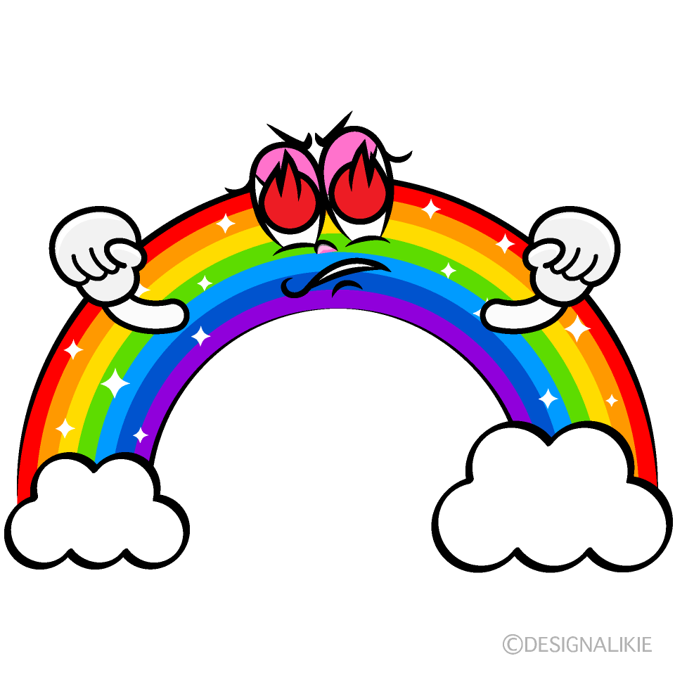 Enthusiasm Cloud Rainbow Cartoon Character Image