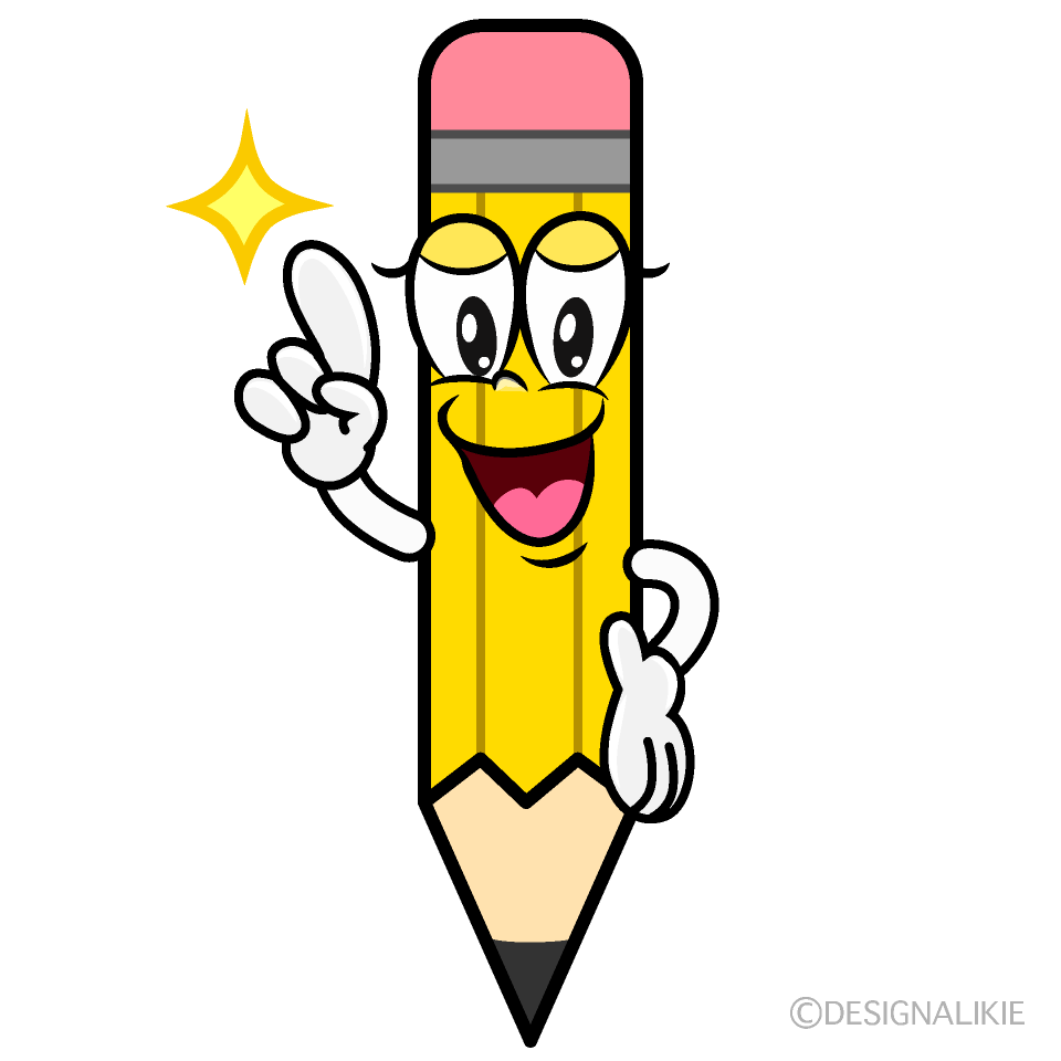 Posing Yellow Pencil Cartoon Character Image