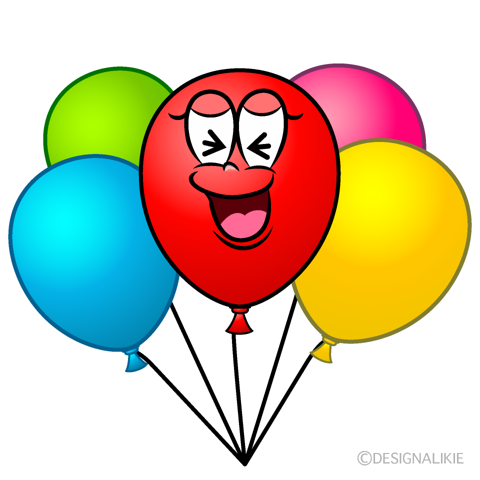 Laughing Colorful Balloon Cartoon Character Image