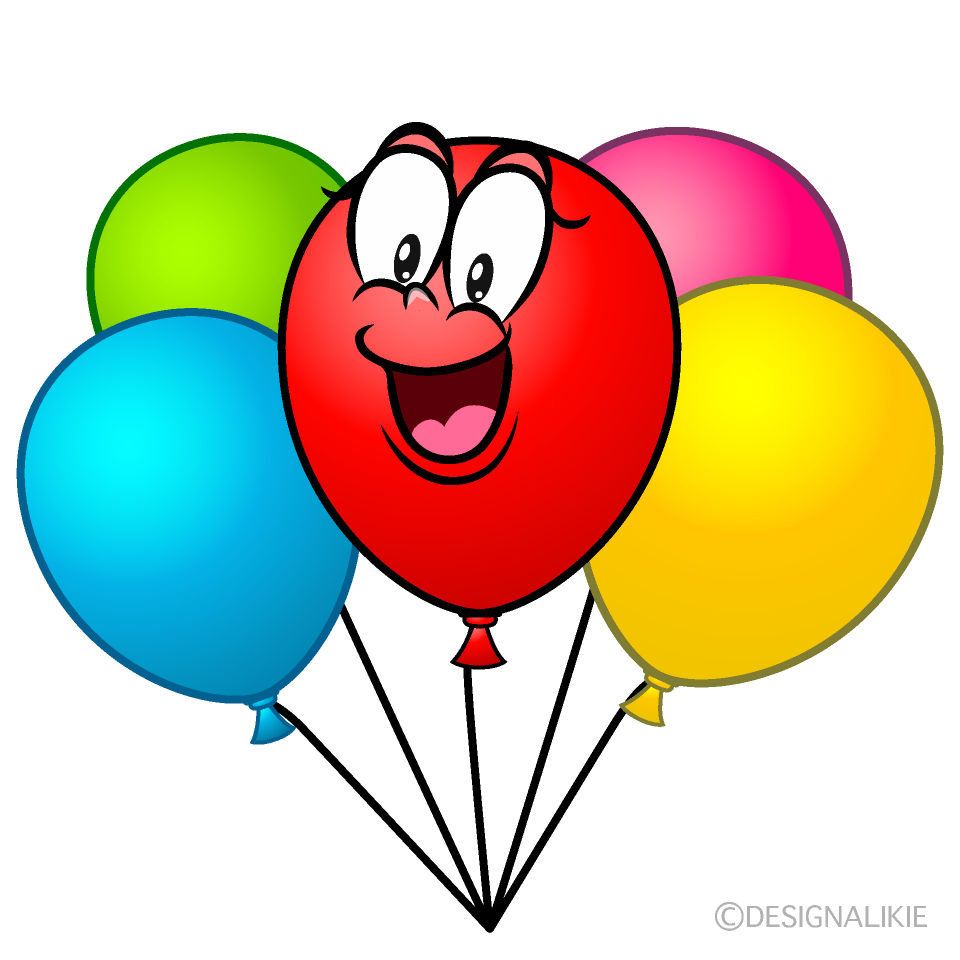 Surprising Colorful Balloon Cartoon Character Image