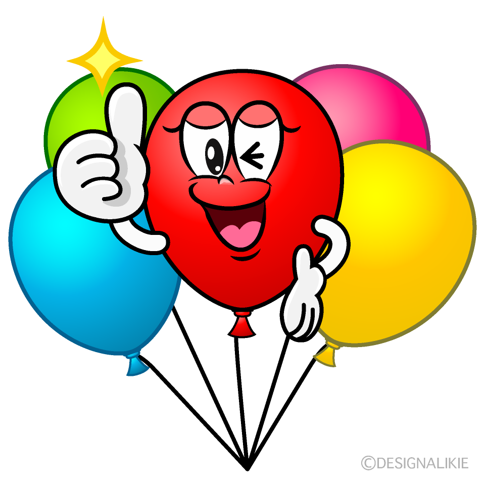 Thumbs up Colorful Balloon Cartoon Character Image