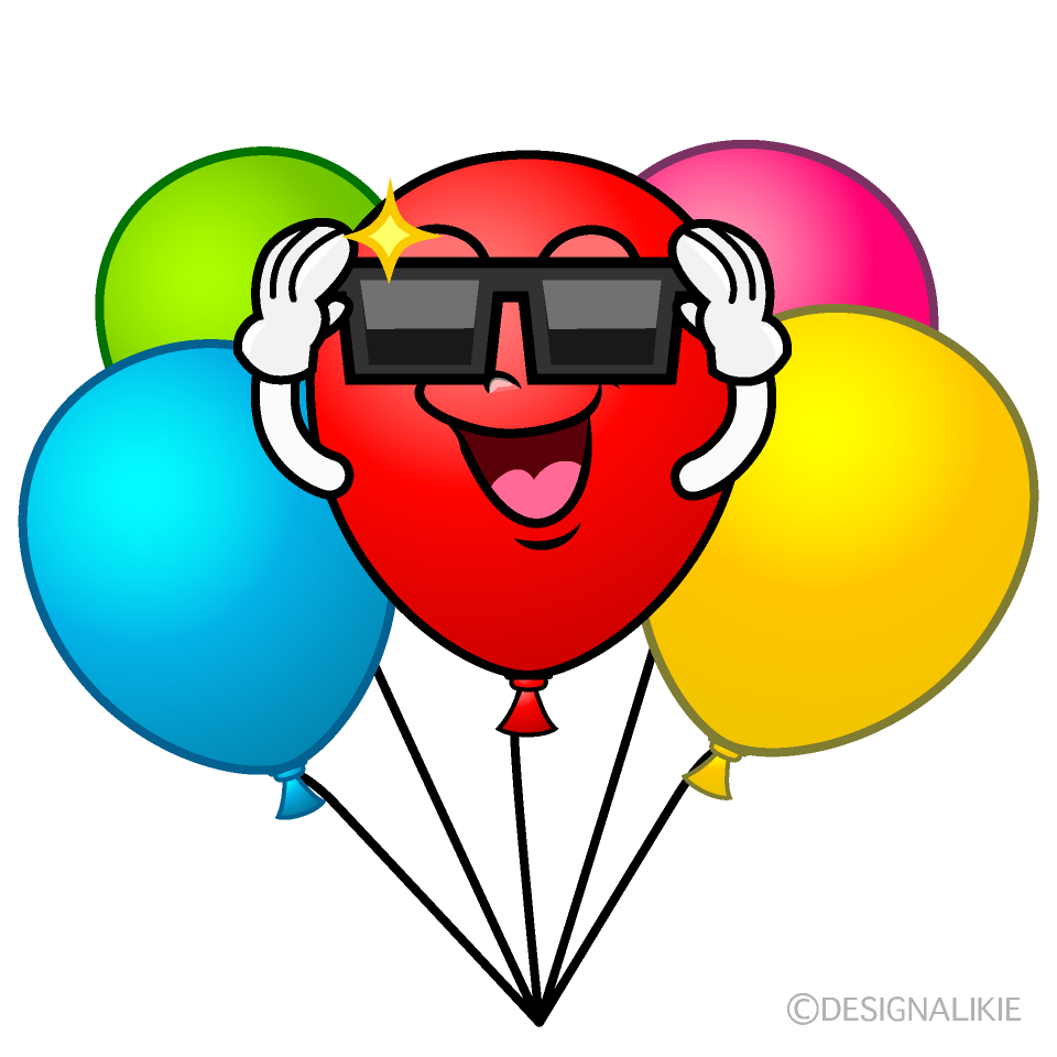 Cool Colorful Balloon Cartoon Character Image